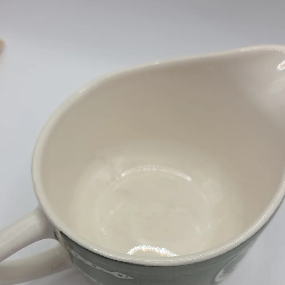 Royal Colonial Green and Cream Ceramic Creamer. Vintage